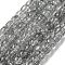 Transparent Spray Painting Crackle Glass Beads Strands, Column, Gray, 8x6mm, Hole: 1.2mm, about 65pcs/strand, 15.55''(39.5cm)