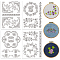 4 Sheets 11.6x8.2 Inch Stick and Stitch Embroidery Patterns, Non-woven Fabrics Water Soluble Embroidery Stabilizers, Garland, 297x210mmm