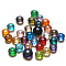 Imitation Austrian Crystal Beads, Grade AAA, K9 Glass, Faceted, Flat Round, Mixed Color, 9.5x5mm, Hole: 0.9~1mm