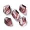 K9 Glass, Imitation Austrian Crystal Beads, Faceted, Rhombus, Rosy Brown, 10x8x4mm, Hole: 1.4mm