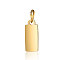 201 Stainless Steel Pendants, Manual Polishing, Rectangle, Stamping Blank Tag, Golden, 10x4x1mm, Hole: 2.5mm