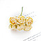 Cloth Flower Ornaments, Artificial Flower, for Wedding Home Decorations, Yellow, 110mm