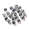 Electroplated Glass Beads, Faceted, Teardrop Charms, Top Drilled, Purple, 11x8mm, Hole: 1.2mm