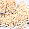 Opaque Acrylic Beads, cube, Beige, 4x4x4mm, Hole: 1.4mm