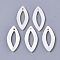 Natural Freshwater Shell Pendants, Horse Eye, Creamy White, 25~26x11.5~12.5x2mm, Hole: 1.2mm