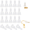 SOFPLATE Clear Silicone Full-covered Ear Nuts, Earring Backs, 10x6x6mm, Hole: 0.7mm, 100pcs/box