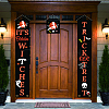 Halloween Hanging Sign for Home Office Front Door Porch Welcome Halloween Decorations HJEW-WH0023-008-4