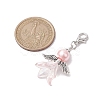 2Pcs 2 Colors Wedding Season Angel Glass Pearl & Acrylic Pendant Decorations HJEW-JM01920-1-3