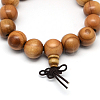 Peach Wood Stretch Bracelets BJEW-R059-15mm-05-3