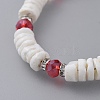Heishi Beads Beaded Bracelets BJEW-JB04747-02-2