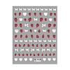 Bowknot & Strawberry Self Adhesive 5D Embossed Nail Art Stickers PW-WG579ED-01-1