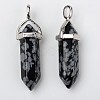 Natural Gemstone Double Terminated Pointed Pendants G-F295-05-2
