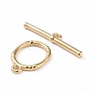 Eco-friendly Brass Toggle Clasps X-KK-D082-16G-2