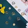 12Pcs 6 Styles Brass Micro Pave Cubic Zirconia Pendants KK-SZ0002-43-2