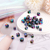 Fashewelry 50Pcs 5 Style Rainbow Color Alloy European Beads FIND-FW0001-32-NR-6