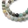 Natural Flower Amazonite Beads Strands G-YW0001-24-2