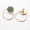 Natural Green Aventurine Ear Studs EJEW-G146-C02-2