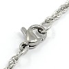Fashionable 304 Stainless Steel Rope Chain Bracelet Making STAS-A028-B051P-2