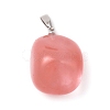 Cherry Quartz Glass Pendants G-K302-B07-2