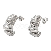 Non-Tarnish 304 Stainless Steel Twist Stud Earrings EJEW-Z022-14P-1