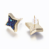 Brass Stud Earrings EJEW-J098-AG-3