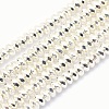 Electroplate Non-magnetic Synthetic Hematite Beads Strands G-L485-06B-S-1
