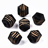 Painted Natural Wood Beads WOOD-T021-52B-M-2