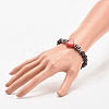 Natural Lava Rock & Synthetic Hematite Stretch Bracelet BJEW-JB08323-02-3