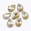 Pointed Back Glass Rhinestone Links connectors RGLA-T022-10x14mm-09-1