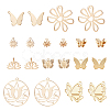 BENECREAT 20Pcs 10 Style Brass Charms KK-BC0002-79-1