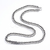 Non-Tarnish Men's 304 Stainless Steel Diamond Cut Cuban Link Chain Necklaces NJEW-L173-002A-P-2