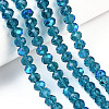 Electroplate Glass Beads Strands EGLA-A034-T4mm-L25-4