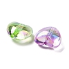 Luminous UV Plating Rainbow Iridescent Acrylic Beads OACR-O008-09-2