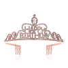 Alloy with Rhinestone Crown Hair Comb PW-WG9B224-06-1