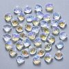 Transparent Spray Painted Glass Beads GLAA-T016-05C-1