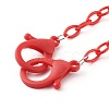 3Pcs 3 Colors Personalized ABS Plastic Cable Chain Necklaces NJEW-JN03484-03-3