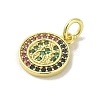 Brass Micro Pave Cubic Zirconia Charms KK-M283-25C-02-2