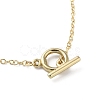 Rotated Hourglass Flat Round Alloy Pendant Necklaces for Women NJEW-G131-01A-3