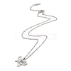 304 Stainless Steel Pendant Necklace NJEW-Z036-01P-1