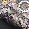 Flower Pattern Imitation Leather Fabrics PW-WGB593C-09-1