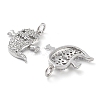 Halloween Rack Plating Brass Micro Pave Clear Cubic Zirconia Pendants KK-M280-04P-2