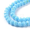 Electroplate Opaque Solid Color Glass Beads Strands EGLA-A034-P2mm-L11-3