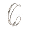 Non-Tarnish 304 Stainless Steel Wire Wrap Cuff Bangles BJEW-Q773-06B-P-1