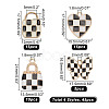 ARRICRAFT 45Pcs 4 Styles Tartan Pattern Alloy Enamel Pendants ENAM-AR0001-74-2