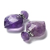 Natural Amethyst Perfume Bottle Pendants G-D058-11P-07-2