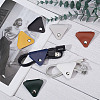 Gorgecraft 7Pcs 7 Colors Triangle Imitation Leather Data Cable Organizer AJEW-GF0006-42-5