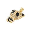 Brass Micro Pave Cubic Zirconia Pendants KK-E111-42G-01-2