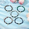 6mm Round Mixed Gemstone Braided Bead Bracelets BJEW-JB10848-2