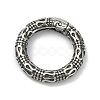 Tibetan Style 316 Surgical Stainless Steel Spring Gate Rings STAS-E191-06AS-01-1