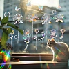 Flower Rainbow Prism Electrostatic Window Stickers PW-WGC86F6-01-5